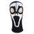 Elülső nézet a fekete Scream Ghost Face balaclava szemlyukakkal, IdeallStore® márka