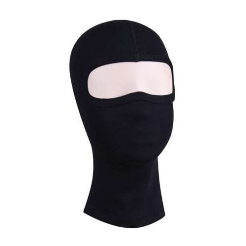 IdeallStore® unisex black balaclava, Adventure Starter, cotton, one size fits all, for skiing, snowboarding, motorcycle, cycling, quad, airsoft, paintball
