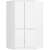 AKORD CLP Fehér Sarok Ruhásszekrény, 4-Ajtós Laminált Szekrény