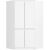 AKORD CLP Fehér Sarok Ruhásszekrény, 4-Ajtós Laminált Szekrény
