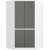 Akord Sarokszekrény s100 4d fehér és szürke sarokszekrény