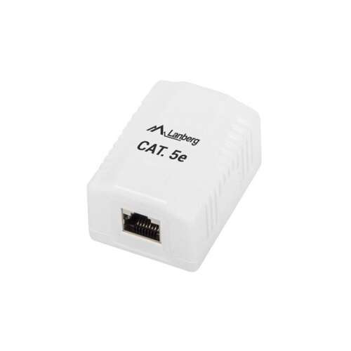Lanberg - FTP fali aljzat 1-port RJ45 shielded cat. 5E - OS5-0001-W