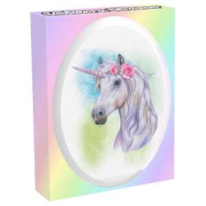 Silka Unikornis Radiergummi in einer Plastikbox, Einhorn-Design, weiß, rosa, blau, grün, gelb, Regenbogen, TPR, PVC-frei, splitterfrei, lebensmittelechte Farbe, ideal für Graphitstiftlinien, 58x44x10 mm - Schreibwaren & Schreibmaterial