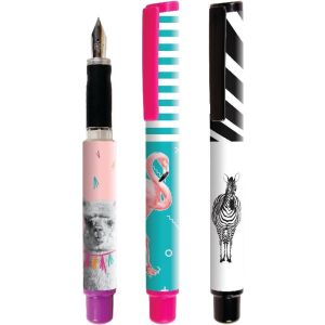 Писалки ICO Cresco с животински дизайни: лама, фламинго, зебра - Toll & Ceruza