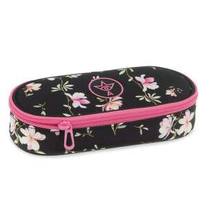 Penar Ars Una Magnolia, design floral, negru cu fermoar roz - Ars Una