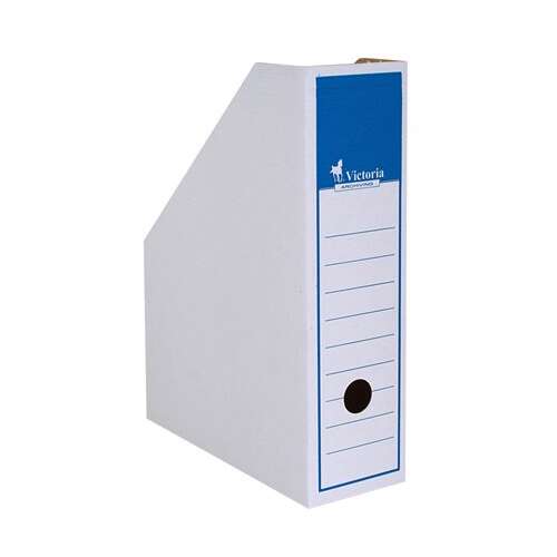 Victoria 80 mm modrý-biely kartónový obal na dokumenty