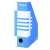 DONAU 100mm cardboard magazine file, blue