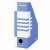 DONAU 100mm cardboard magazine file, blue