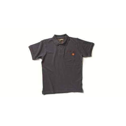 DIKE POKER póló sötét szürke színben narancssárga logóval