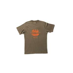 DIKE TIDY póló olíva zöld színben narancssárga logóval - Munkás póló