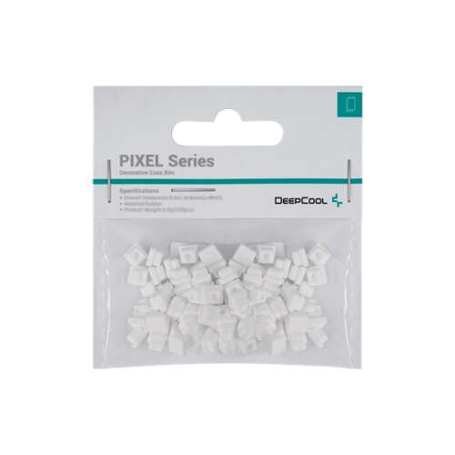 100 pack of DeepCool PIXEL Series white silicone decorative case bits