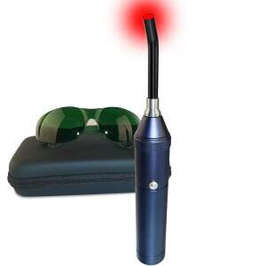 Dispozitiv de terapie cu lumină roșie Influential Tech cu ochelari de protecție verzi și o geantă de transport - Aparate si accesorii pentru infrumusetare