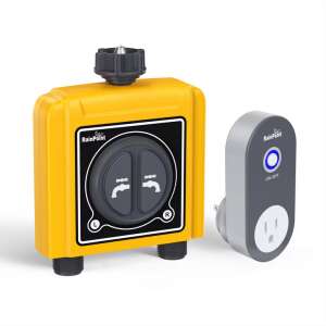 Sistem de irigare inteligent RainPoint® TTV203WRF + TWG004WRF cu supapă de ieșire dublă și hub - Programatoare pentru irigare