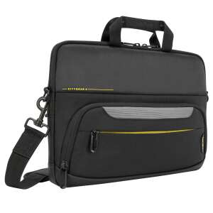 Targus CityGear Slim Topload 14" Notebook Bag, Black, angled view - Targus Laptop Bag and Case