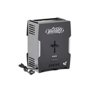 Severin WT 5005 Wurster Kolbász Grill, електрически грил за колбаси, неръждаема стомана, черен и сребърен, предна гледка - Severin