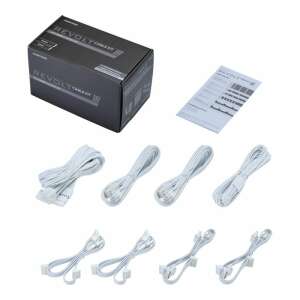 Phanteks Revolt Moduláris kábel Kit - Fehér, teljes készlet - Phanteks