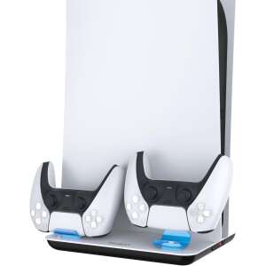 Stanica za punjenje i priključna stanica za kontrolere EgoGear Premium PS5 s konzolom PS5 i dva DualSense kontrolera - Gaming