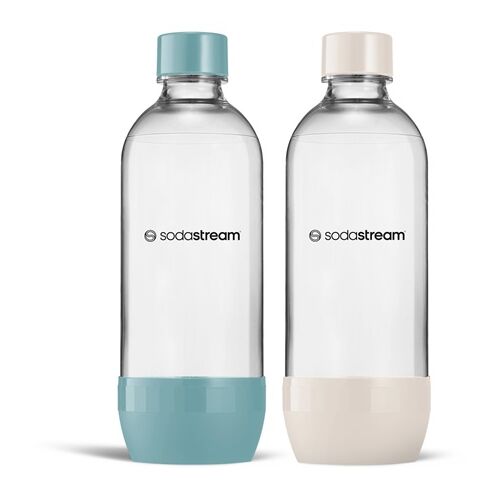 SodaStream Niebieska i piaskowa butelka 1l do ekspresu do napojów gazowanych (2 sztuki/opakowanie)