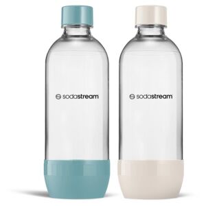 SodaStream Niebieska i piaskowa butelka 1l do ekspresu do napojów gazowanych (2 sztuki/opakowanie)