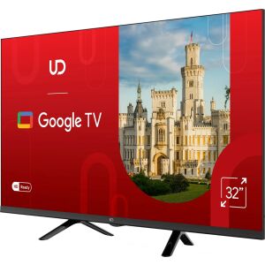 UD 32-calowy telewizor Smart HD z Google TV, widok pod kątem - Telewizja