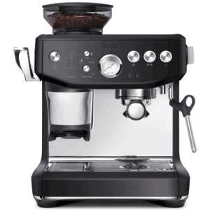 Sage The Barista Express Impress espresso machine, black, front view - Sage