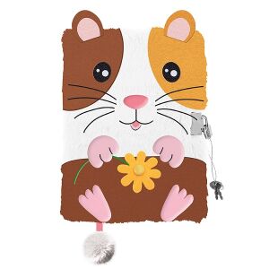 Majewski Plüss Napló A5 - Tengerimalac 3D mintával és zárral - Napló