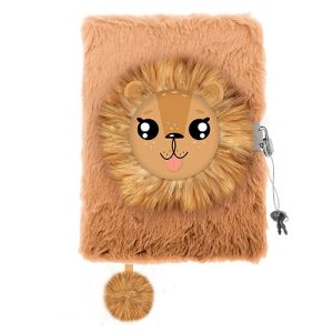 Plüss Oroszlános Napló A5 Zárral és Kulccsal, Szőrös Gyereknapló - St. Majewski