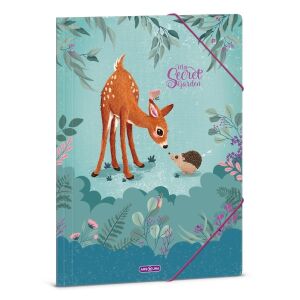 Ars Una My Secret Garden A4 Gumis Mappa - Őz és Sün Mintával - Irattartó mappa