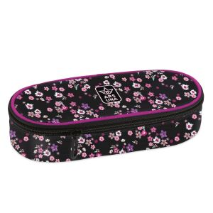 Ars Una Blossom Black ovális tolltartó, virágos mintával - Ars Una Tolltartó