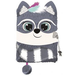 Majewski Plüss Napló A5 3D Mosómedve mintával, zárral - St. Majewski