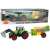 Zöld játék traktor permetezővel, fémöntvény, mezőgazdasági jármű, farm teherautó sorozat
