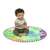 Baby playing on the Baby Einstein Sea Floor Explorers 2-in-1 Play Mat and Water Mat, featuring a colorful ocean-themed design with hanging toys and a removable water mat for tummy time, play, and sensory stimulation.