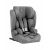Kikkaboo i-Cross i-Size car seat 3/4 view, gray