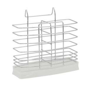 Rosberg R53003B chrome dish drying rack with cutlery holder - Dish Rack
