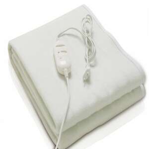 Rosberg R58510AS electric heated bed pad, single size, 60W, white - Electric Blanket Warmer