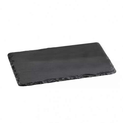 Platou servire Kesper 38100, 30x20cm, Ardezie, Picioare antipatinaj, Negru 103217983