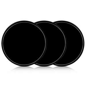 Комплект от 3 противоплъзгащи опори за табло Kwmobile, черни, силиконови, 43408.01