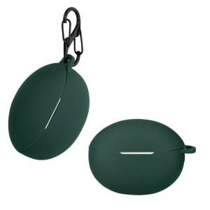 Green silicone case for Huawei Freebuds 5i earbuds with a carabiner - Headset Accessory