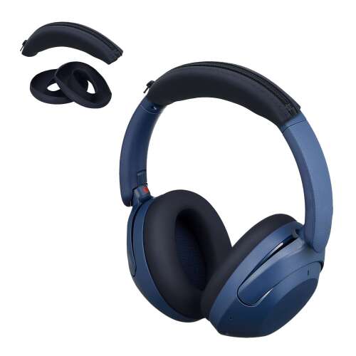Huse pentru bandă de cap și perne pentru urechi Kwmobile pentru căști Sony WH-XB910N în albastru închis