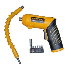 Rotor RSD37 Akkus csavarozó rugalmas tengellyel és bitkészlettel, 180 fordulat/perc, 3,7V - Rotor