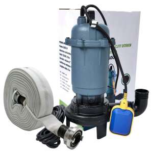 Euroaqua 2600W szennyvízszivattyú 20m tömlővel és csatlakozókkal - DDT