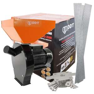 DDT gabonamülör 3,5 kW motorral, 4 szütövel, 20 kalapácsal, narancssárga és fekete, kiegészítőkkel - DDT