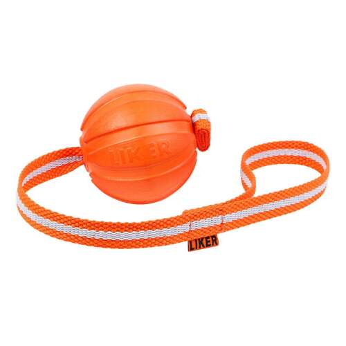 Minge Liker Line 9 Waudog pe o frânghie pentru câini mari, portocalie, din cauciuc, durabilă, jucărie de adus