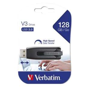 Verbatim V3, 128GB, USB 3.0, 80/25 MB/sec, fekete-szürke pendrive 58377262 