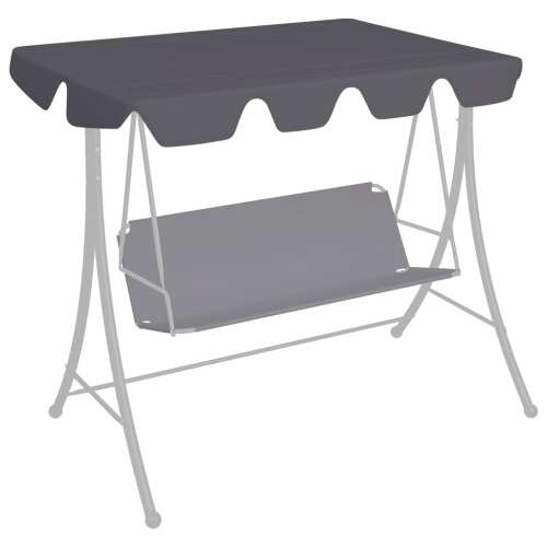 vidaXL antracit csere ponyva kerti hintaágyhoz, 150/130 x 105/70 cm - Hintaágy kiegészítő