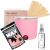 Mini wax warmer kit with pink wax beans, spatulas, and after-wax oil. Complete home waxing set.
