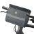 Sahoo gray handlebar bike bag mounted on bicycle, front view