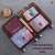 6 piece burgundy travel organizer set for suitcases in a suitcase with text