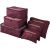 Burgundy 6-Piece Luggage Organizer Set
