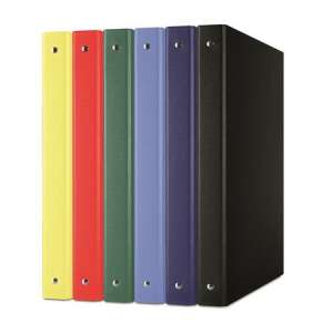 DONAU A4 35 mm 4 ring binder, 6 colors, yellow, red, green, blue, purple, black - File folder